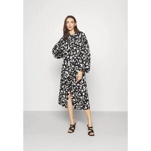 Ted Baker London Black & White Midi Shirt Dress size 1